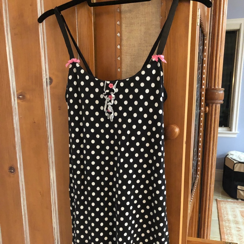 Betsey Johnson Intimates Polka Dot Nightgown Dress
